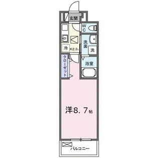 エスポワール鶴江 C【1階】の間取り