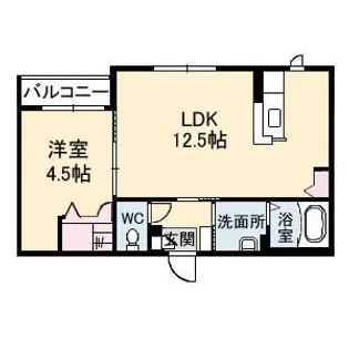 シャーメゾンフェリス 弐番館【2階】の間取り