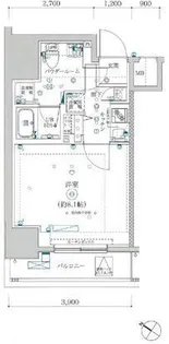 MAXIV CROS竹ノ塚【6階】の間取り