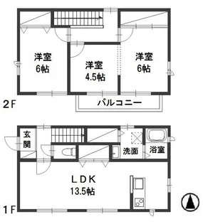 岡山県倉敷市玉島長尾【一戸建】の間取り