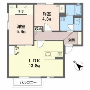 シャーメゾン枇杷【1階】の間取り