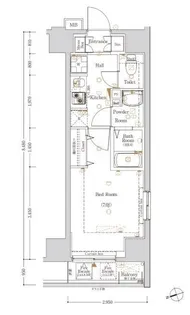 東京都中央区新富1【マンション】の間取り