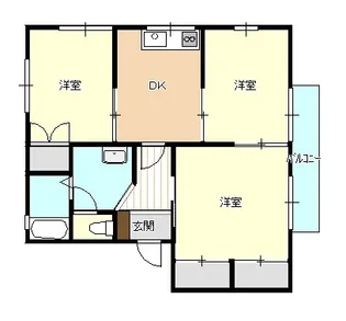 新潟県新発田市中央町5【アパート】の間取り