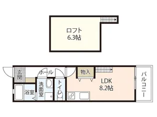 アメニティ江波【1階】の間取り