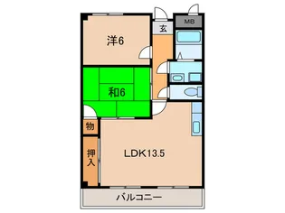 グランデージ明西【4階】の間取り