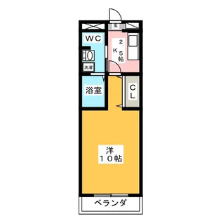 1Kの間取り画像