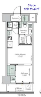 ワンルーフレジデンス木場イースト【8階】の間取り