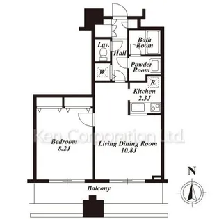 レジディア西麻布【3階】の間取り