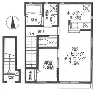 東京都練馬区石神井町2【アパート】の間取り