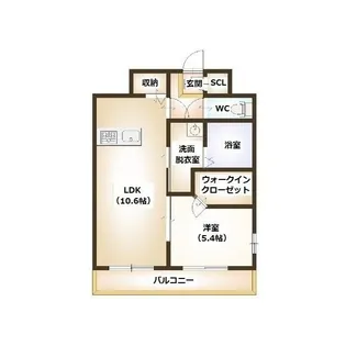 ベラ ルーチェ エテルノ【6階】の間取り