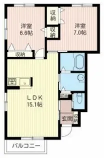 ヴァンベールII【1階】の間取り
