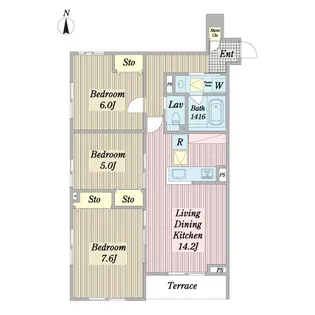 Ciliegio W棟【2階】の間取り