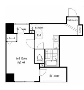 東京都中央区日本橋浜町1【マンション】の間取り