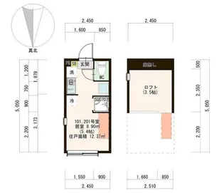 シティガーデン富士見台【1階】の間取り