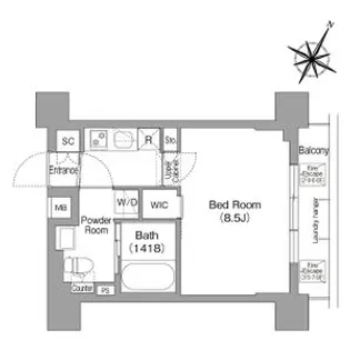 コンフォリア・リヴ新中野SOUTH【4階】の間取り