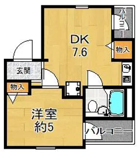 エストマーレ鶴見1番館【5階】の間取り