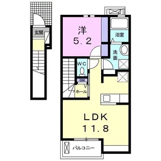 宮城県仙台市宮城野区蒲生字鍋沼【アパート】の間取り