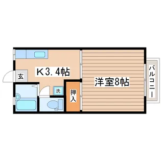 ラセーヌ黒松【1階】の間取り