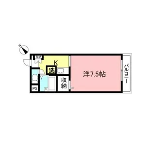 アパートメントカヤ中原【1階】の間取り