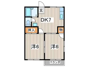 トラリュ-ム第1ホリコシ【1階】の間取り