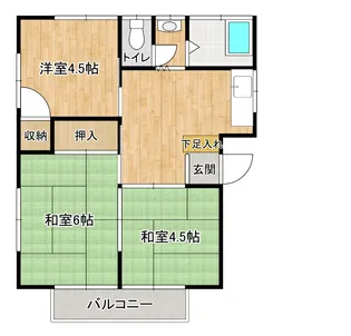 タカハシハイツ【2階】の間取り