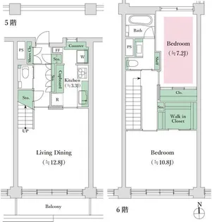 クレセントマンション【5階】の間取り