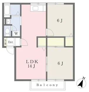 ベルクラントB【2階】の間取り