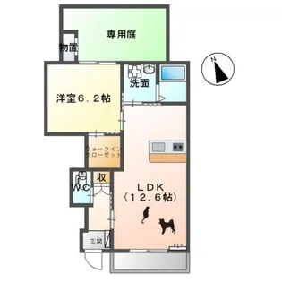 リヴェール【1階】の間取り