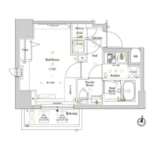 ガリシア中野弥生町【3階】の間取り
