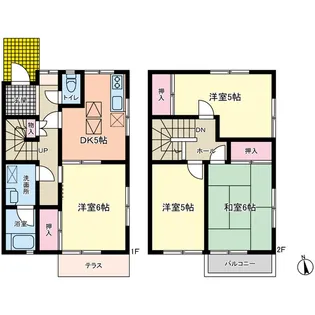 東京都目黒区柿の木坂1【一戸建】の間取り