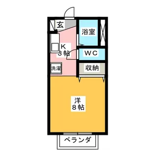 ベルシオン丸久A【1階】の間取り