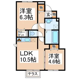 グランシャリオ山ノ神【1階】の間取り