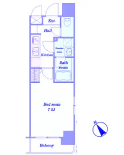 グリフィン横浜・反町公園参番館【9階】の間取り
