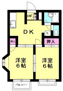 エルディムみのりA【2階】の間取り