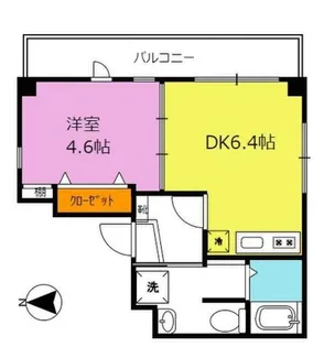 神奈川県川崎市中原区木月1【マンション】の間取り