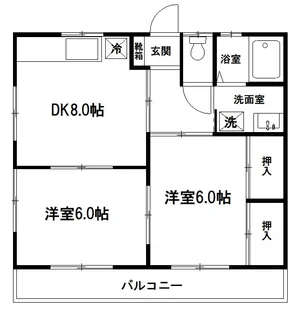 サンハイツアメニティー【2階】の間取り