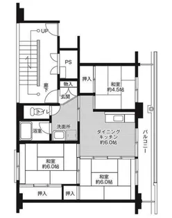 ビレッジハウス中央1号棟【1階】の間取り
