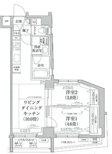 ティモーネプレミアム東十条【2階】の間取り