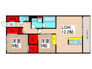 仮)妙典4丁目新築計画【2階】の間取り
