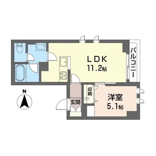 グランドヒルズ城山【2階】の間取り