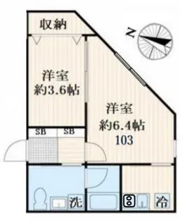 aLATO新宿御苑【1階】の間取り