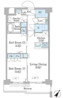 NIIYA平和台【2階】の間取り