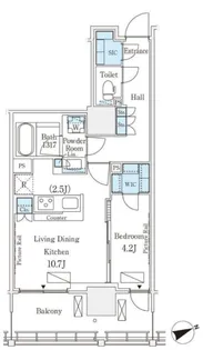 ロイヤルパークス品川【3階】の間取り