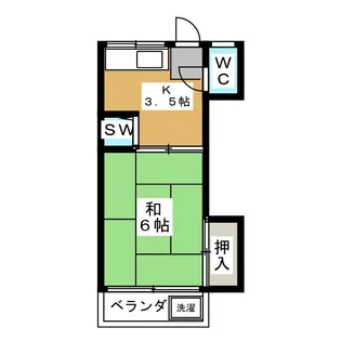 第2ゆたか荘【2階】の間取り