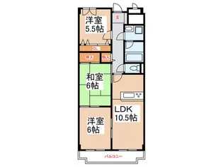 ハンプトンコート【4階】の間取り