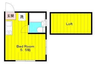 第2枡形ハイム【1階】の間取り