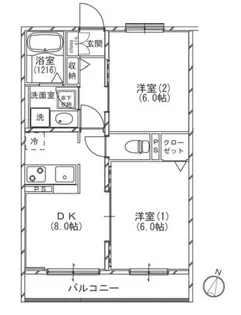 パークヴィレッジ阿佐ヶ谷【1階】の間取り