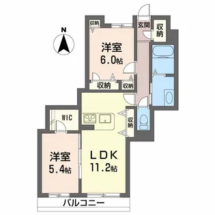 プロヌーブ北矢三 B【1階】の間取り