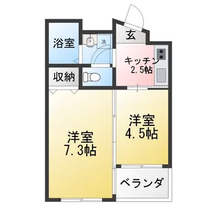 グリーンハイツ北山駅前【2階】の間取り
