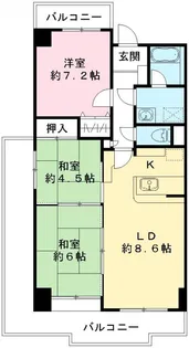 レークサイド佐倉マンション【4階】の間取り